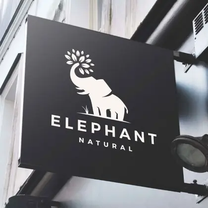 Elephant Natural logo design